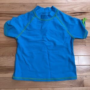 L.L. Bean Kids Blue Rashguard with Green Trim